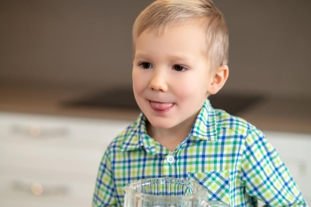 Curious Child Sticking Out Tongue
